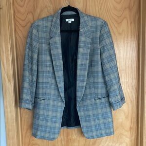 Gray Plaid Blazer